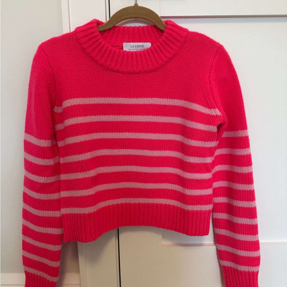 La Ligne Women's Pink Striped Sweater
